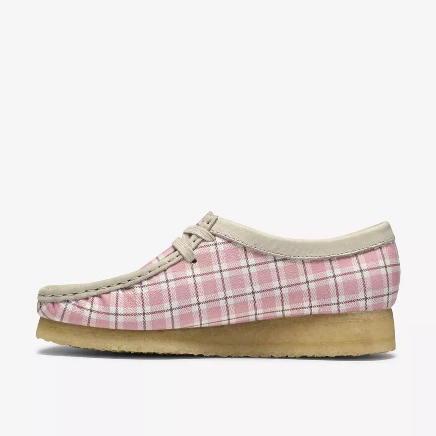 Wallabee til kvinder i rosa gingham-ternet Wallabee til kvinder i rosa gingham-ternet