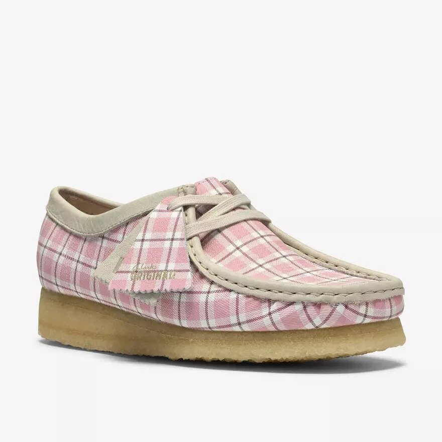 Wallabee til kvinder i rosa gingham-ternet Wallabee til kvinder i rosa gingham-ternet