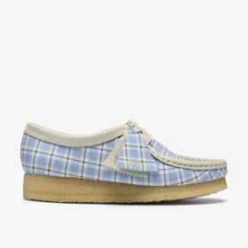 Wallabee til kvinder med blå gingham-tern Wallabee til kvinder med blå gingham-tern