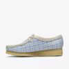 Wallabee til kvinder med blå gingham-tern Wallabee til kvinder med blå gingham-tern