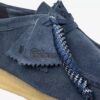 Wallabee til mænd i denimblå ruskind