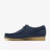 Wallabee til mænd i denimblå ruskind