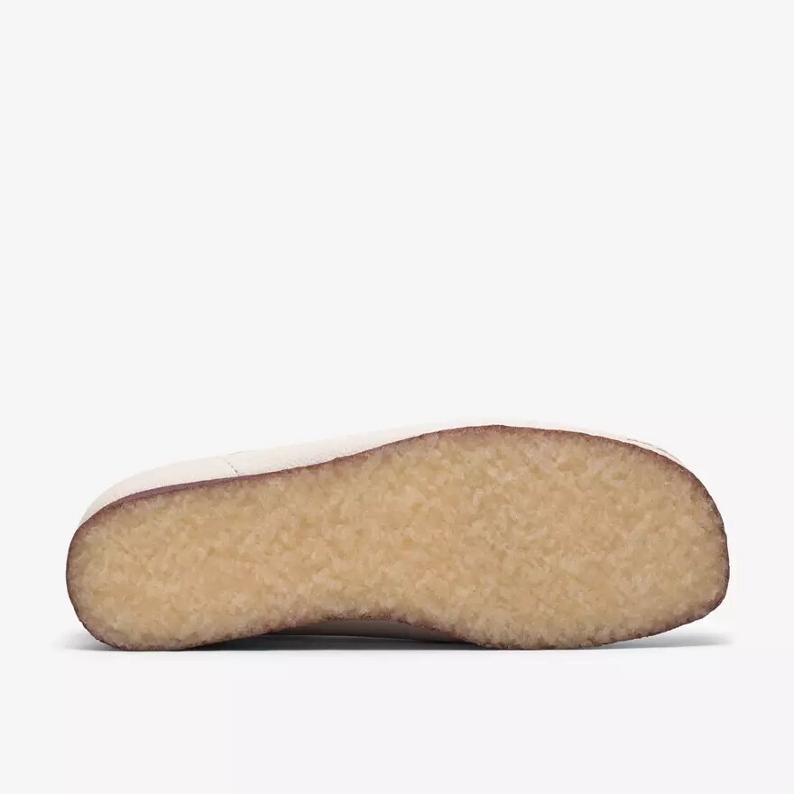 Wallabee til mænd i hvidt læder Wallabee til mænd i hvidt læder
