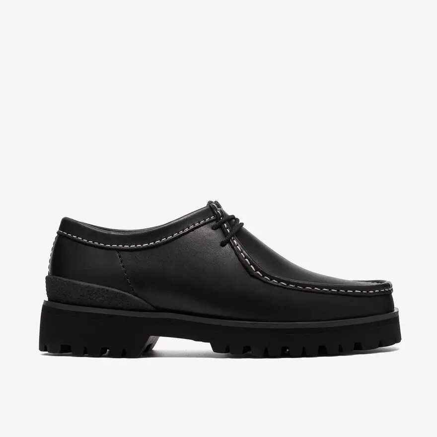 Wallabees til mænd i sort læder Wallabees til mænd i sort læder