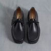 Wallabees til mænd i sort læder Wallabees til mænd i sort læder