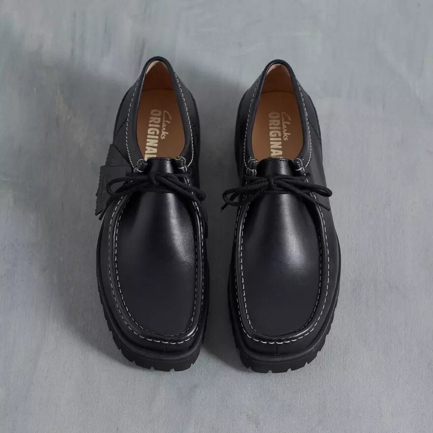 Wallabees til mænd i sort læder Wallabees til mænd i sort læder