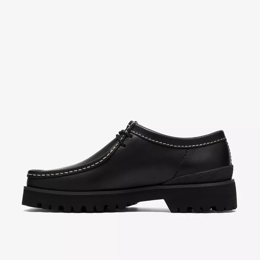 Wallabees til mænd i sort læder Wallabees til mænd i sort læder