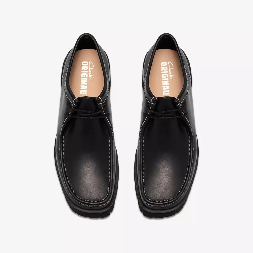 Wallabees til mænd i sort læder Wallabees til mænd i sort læder