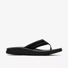 Wesley Surf flip-flops i sort læder for mænd