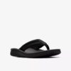 Wesley Surf flip-flops i sort læder for mænd