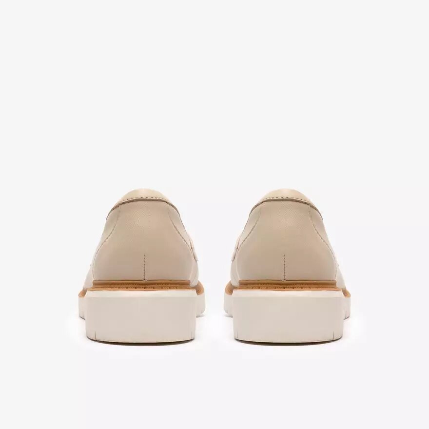 Westlynn Bella cremefarvede læderloafers til kvinder Westlynn Bella cremefarvede læderloafers til kvinder