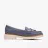 Westlynn Bella-Loafers i denimblåt læder til kvinder