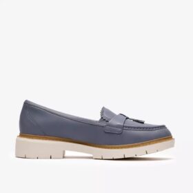 Westlynn Bella-Loafers i denimblåt læder til kvinder