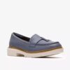 Westlynn Bella-Loafers i denimblåt læder til kvinder