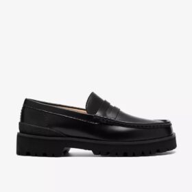 Yukoner Penny-loafers i sort læder til herre