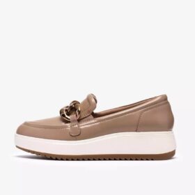 Zylah May taupe læder Loafers til kvinder, USA